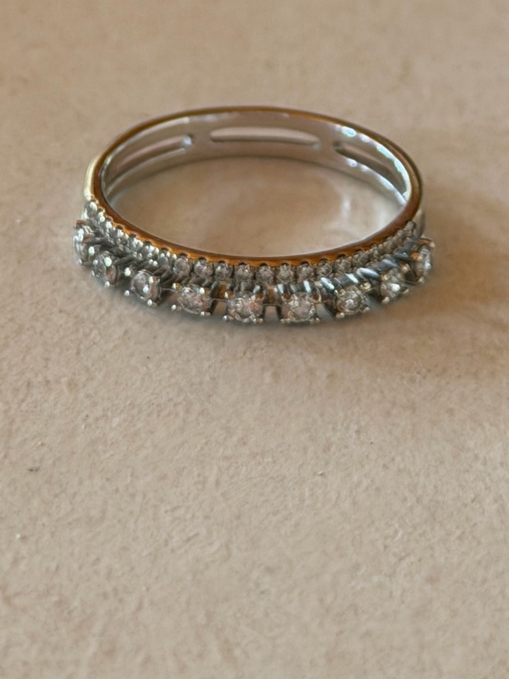 Dana Rebecca Designs Double Row Ava Bea Diamond Ring in 14k white gold - Picture 5 of 6